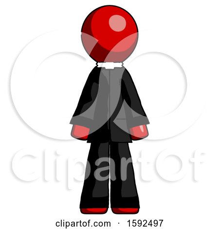 Red Clergy Man Standing Facing Forward by Leo Blanchette
