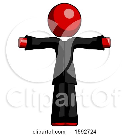 Red Clergy Man T-Pose Arms up Standing by Leo Blanchette