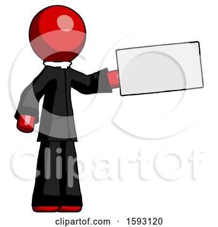 Red Clergy Man Holding Large Envelope by Leo Blanchette