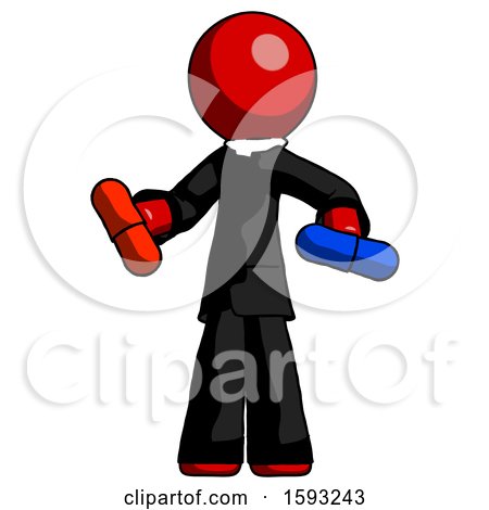 Red Clergy Man Red Pill or Blue Pill Concept by Leo Blanchette