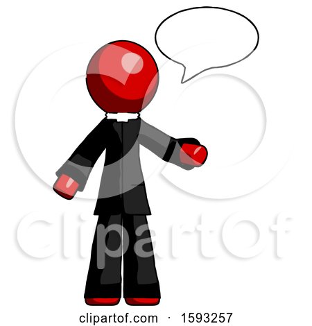 Red Clergy Man with Word Bubble Talking Chat Icon by Leo Blanchette