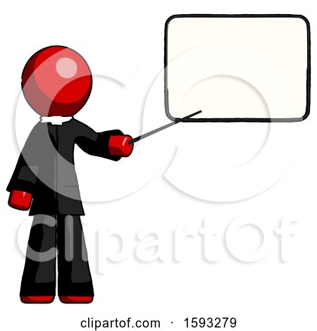 Red Clergy Man Giving Presentation in Front of Dry-erase Board by Leo Blanchette