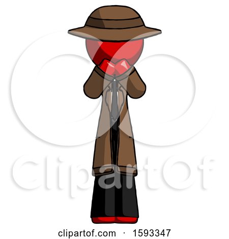 Red Detective Man Laugh, Giggle, or Gasp Pose by Leo Blanchette