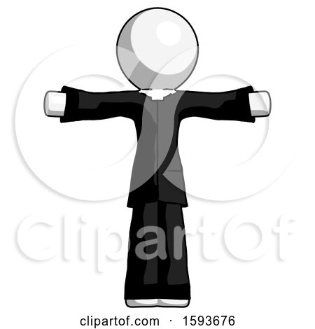 White Clergy Man T-Pose Arms up Standing by Leo Blanchette
