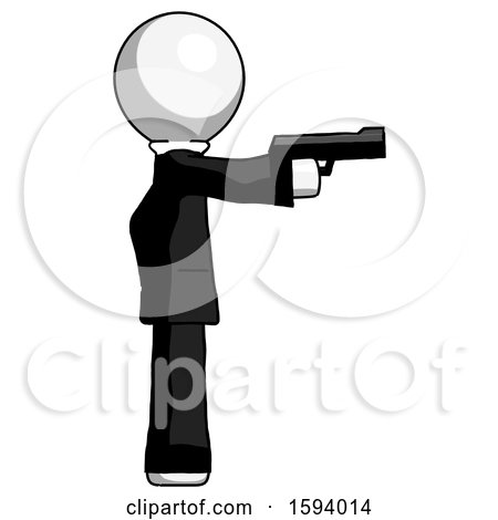 White Clergy Man Firing a Handgun by Leo Blanchette