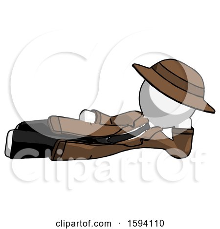White Detective Man Reclined on Side by Leo Blanchette