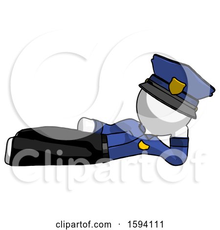 White Police Man Reclined on Side by Leo Blanchette