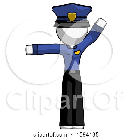 White Police Man Directing Traffic Left by Leo Blanchette