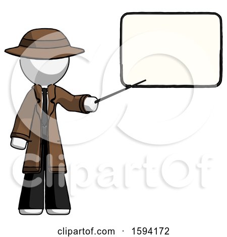 White Detective Man Giving Presentation in Front of Dry-erase Board by Leo Blanchette