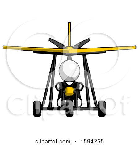 White Clergy Man in Ultralight Aircraft Front View by Leo Blanchette