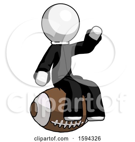 White Clergy Man Sitting on Giant Football by Leo Blanchette