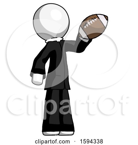 White Clergy Man Holding Football up by Leo Blanchette