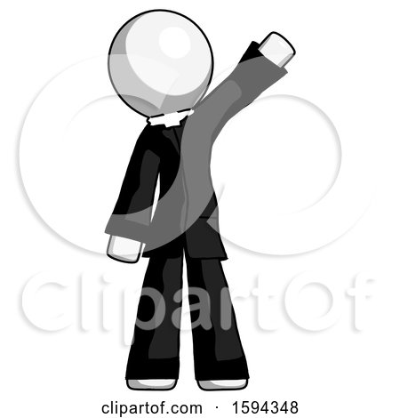 White Clergy Man Waving Emphatically with Left Arm by Leo Blanchette