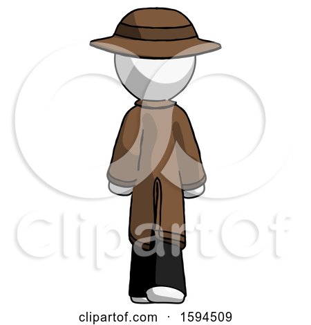 White Detective Man Walking Away, Back View by Leo Blanchette