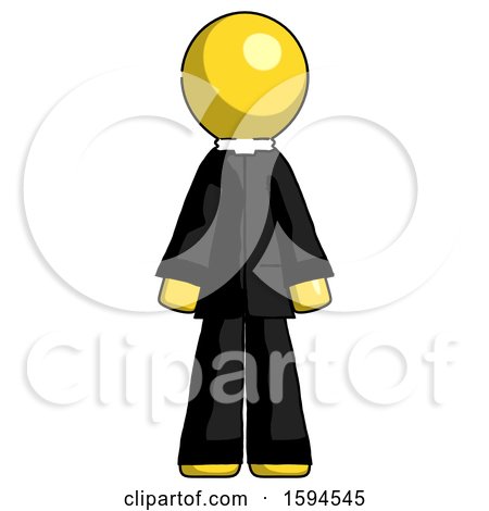 Yellow Clergy Man Standing Facing Forward by Leo Blanchette