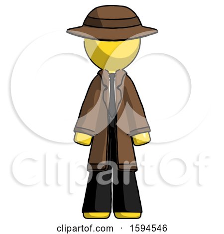 Yellow Detective Man Standing Facing Forward by Leo Blanchette
