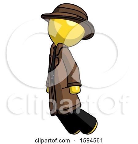 Yellow Detective Man Floating Through Air Left by Leo Blanchette