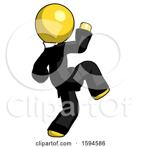 Yellow Clergy Man Kick Pose Start by Leo Blanchette