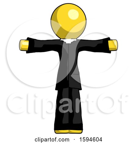 Yellow Clergy Man T-Pose Arms up Standing by Leo Blanchette
