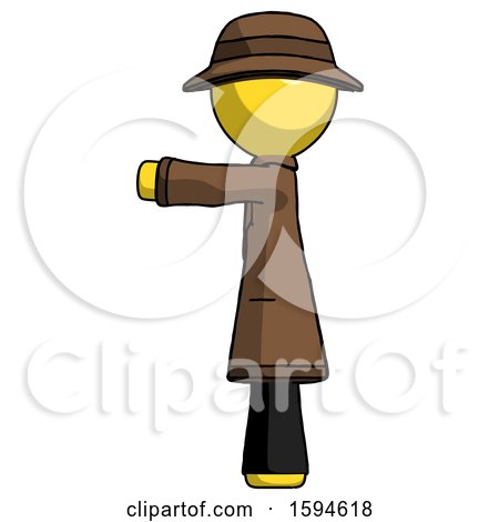 Yellow Detective Man Pointing Left by Leo Blanchette