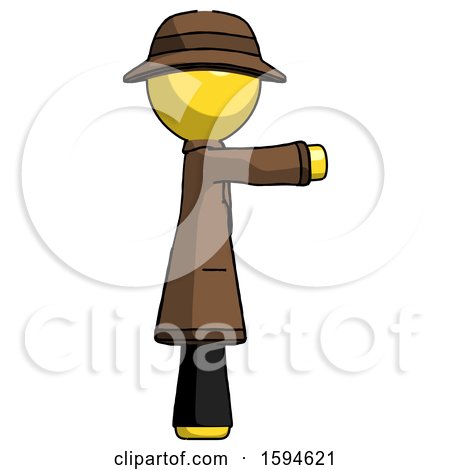 Yellow Detective Man Pointing Right by Leo Blanchette