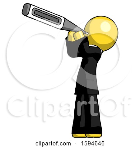 Yellow Clergy Man Thermometer in Mouth by Leo Blanchette