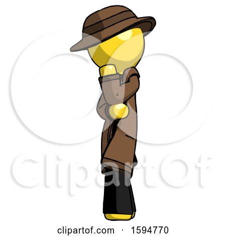 Yellow Detective Man Thinking, Wondering, or Pondering by Leo Blanchette