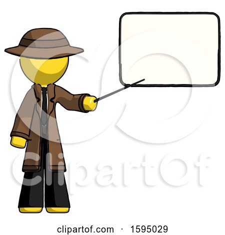 Yellow Detective Man Giving Presentation in Front of Dry-erase Board by Leo Blanchette