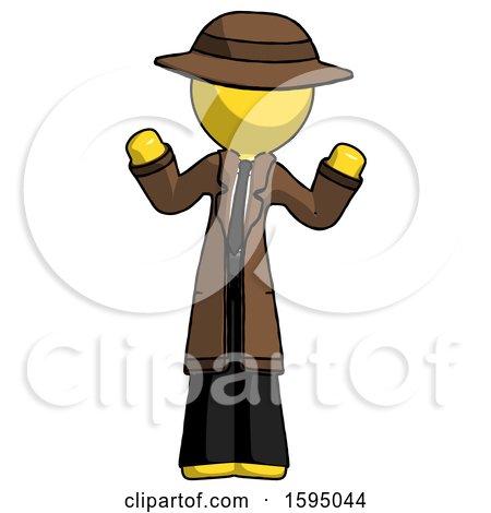 Yellow Detective Man Shrugging Confused by Leo Blanchette