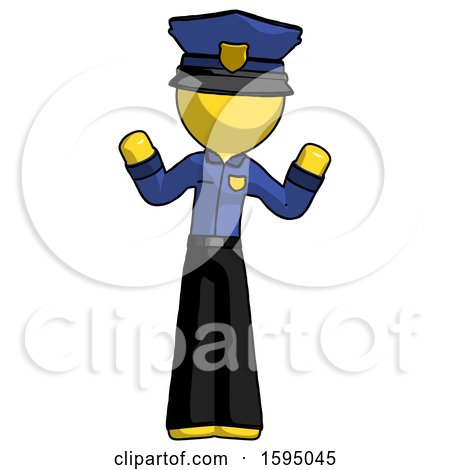 Yellow Police Man Shrugging Confused by Leo Blanchette