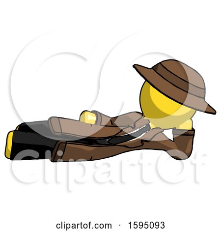 Yellow Detective Man Reclined on Side by Leo Blanchette