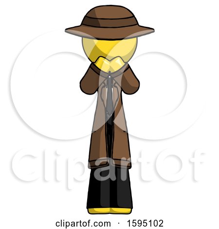 Yellow Detective Man Laugh, Giggle, or Gasp Pose by Leo Blanchette