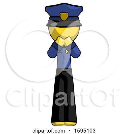 Yellow Police Man Laugh, Giggle, or Gasp Pose by Leo Blanchette