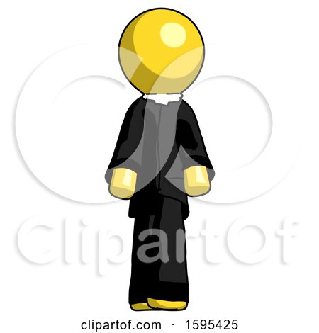 Yellow Clergy Man Walking Front View by Leo Blanchette