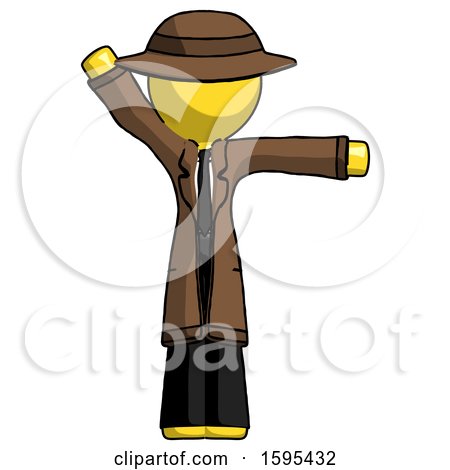 Yellow Detective Man Directing Traffic Right by Leo Blanchette