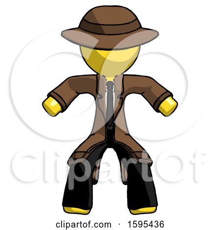 Yellow Detective Male Sumo Wrestling Power Pose by Leo Blanchette