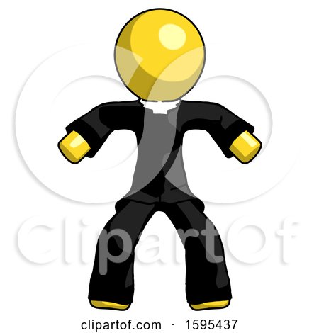 Yellow Clergy Male Sumo Wrestling Power Pose by Leo Blanchette