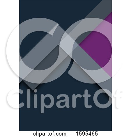 Clipart of a Geometric Purple and Gray Background - Royalty Free Vector Illustration by dero
