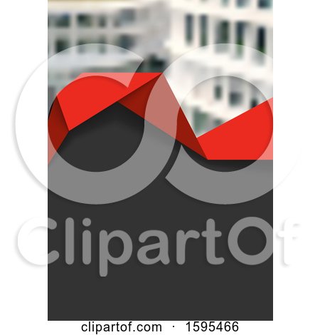 Clipart of a Blurred City Building Background - Royalty Free Vector Illustration by dero