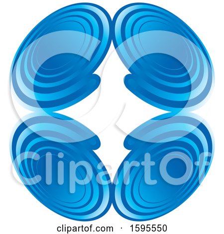 Clipart of a Blue Spiral Design - Royalty Free Vector Illustration by Lal Perera