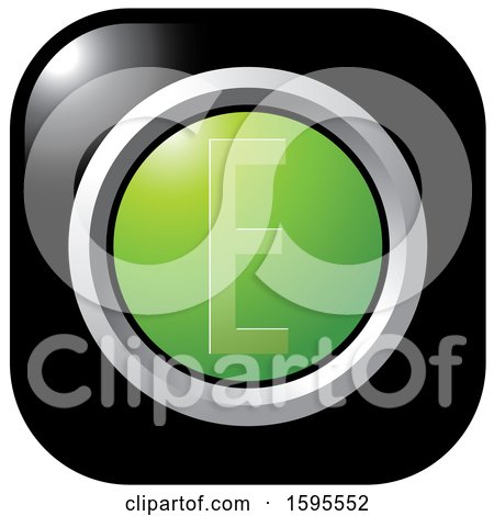 Clipart of a Black and Green Letter E Icon - Royalty Free Vector Illustration by Lal Perera