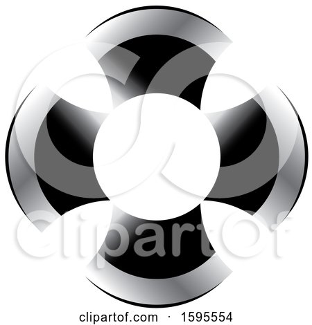 Clipart of a Silver Circular Blade - Royalty Free Vector Illustration by Lal Perera