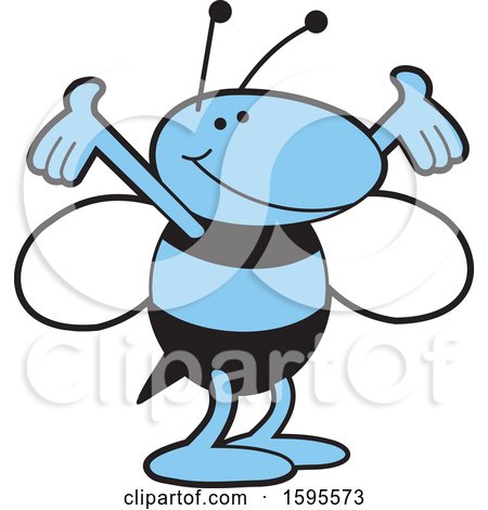 Clipart of a Blue Jacket School Mascot - Royalty Free Vector Illustration by Johnny Sajem