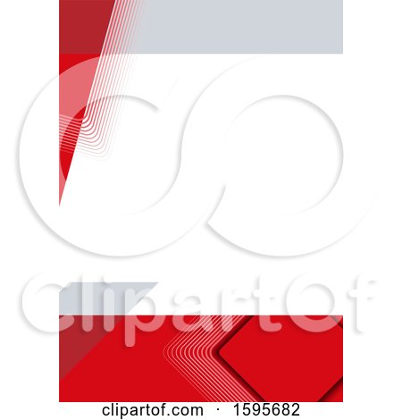 Clipart of a Red Gray and White Background - Royalty Free Vector Illustration by dero