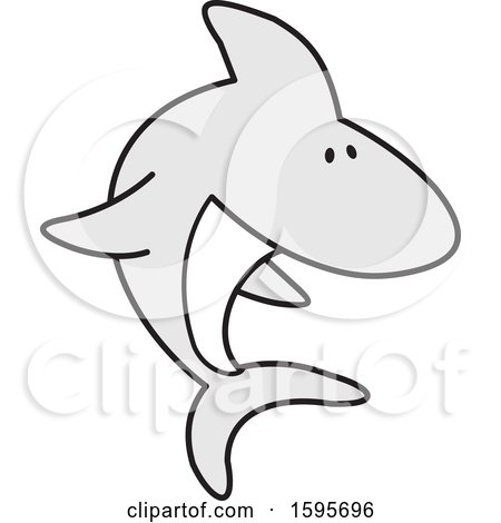 Clipart of a Shark School Mascot - Royalty Free Vector Illustration by Johnny Sajem