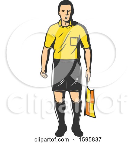 Clipart of a Soccer Referee - Royalty Free Vector Illustration by Vector Tradition SM