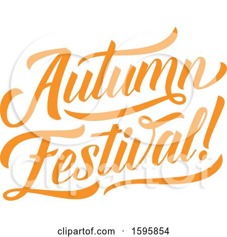 Clipart of an Autumn Festival Text Design - Royalty Free Vector Illustration by Vector Tradition SM