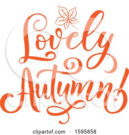 Clipart of a Lovely Autumn Text Design - Royalty Free Vector Illustration by Vector Tradition SM