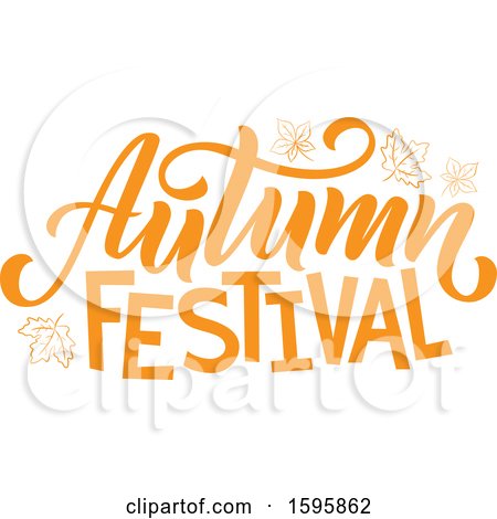 Clipart of an Autumn Festival Text Design - Royalty Free Vector Illustration by Vector Tradition SM