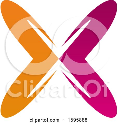 Clipart of a Letter X Logo Design - Royalty Free Vector Illustration by Vector Tradition SM